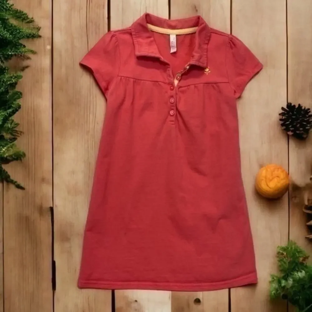 Old Navy Short sleeve Polo Dress Girl’s Size 3T cotton coral pink